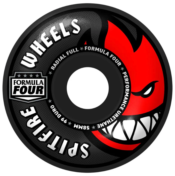 Spitfire Formula Four Radial Full Black 58mm - 99D