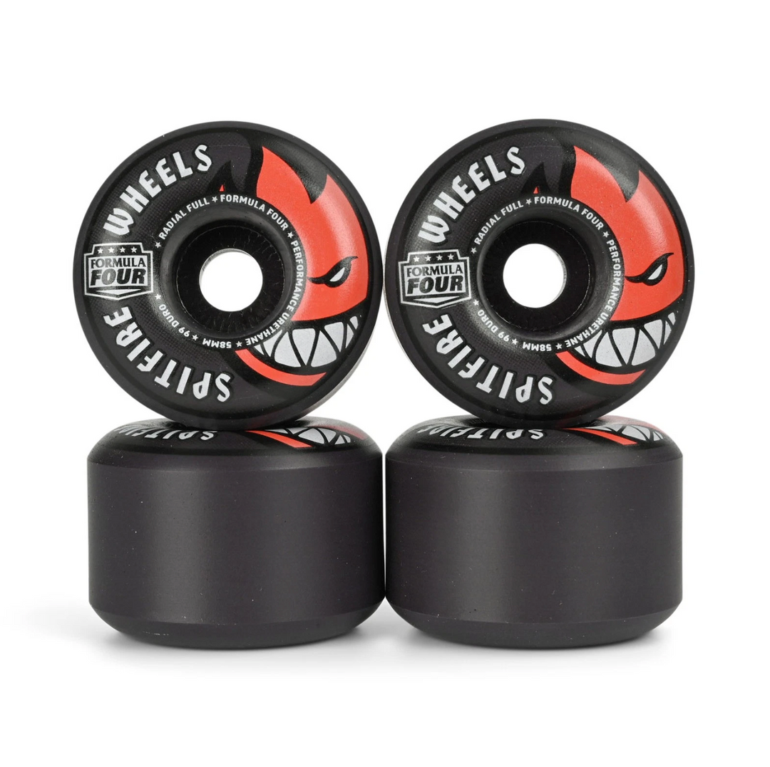 Spitfire Formula Four Radial Full Black 58mm - 99D
