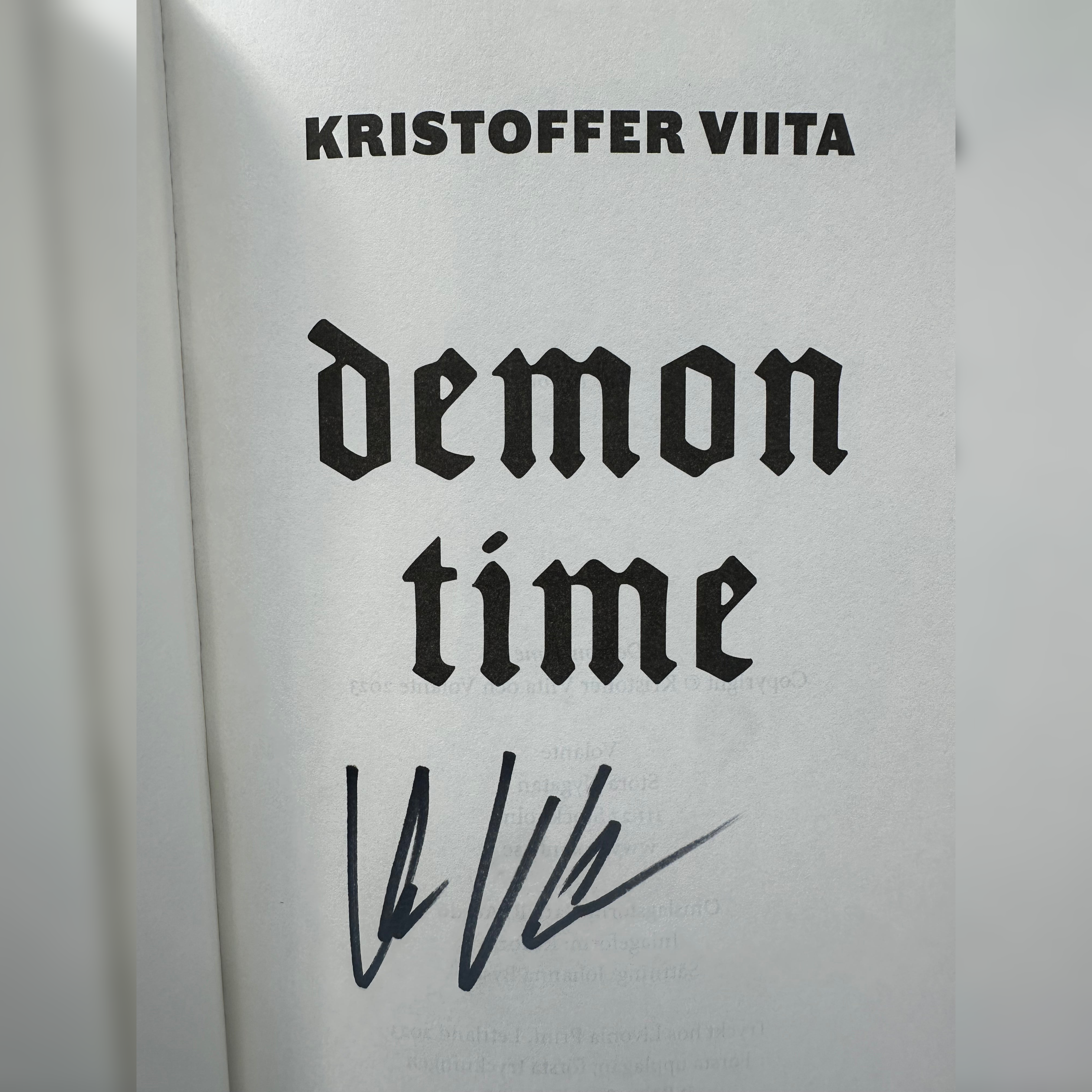 Demon Time - Signerat ex - Eva Hardware